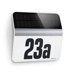 STEINEL Solcellelamper>XSolar LH-N LED-husnummerlampe, stål