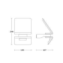 XSolar L-S solcelledrevet LED-udendørs væglampe, sølvfarvet^STEINEL Best