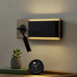 FARO BARCELONA Stemningsfuld væglampe, indirekte lys med læselampe