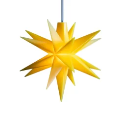 STERNTALER Julepynt|Vinduesdekoration>LED-stjerne, gul, Ø 8 cm, 18 takker, IP44 batteri