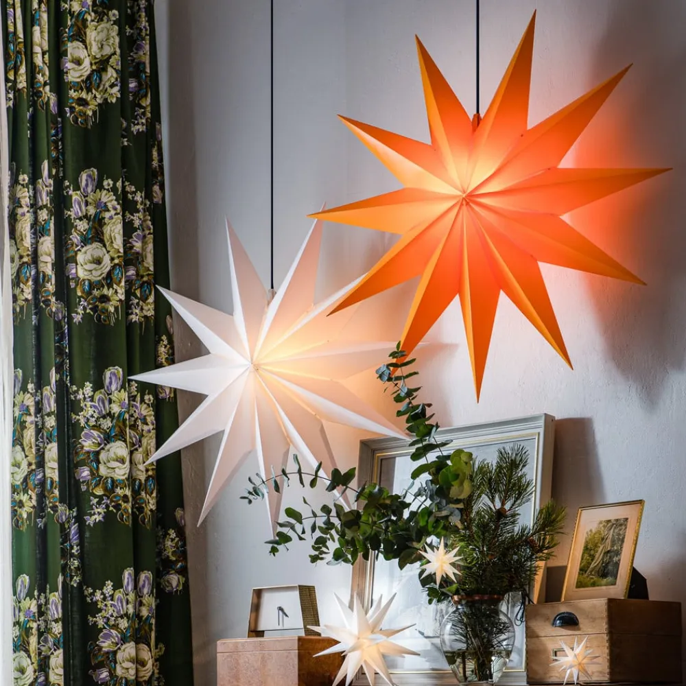 STERNTALER LED-stjerne, hvid, Ø 25 cm, IP44, batteri