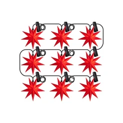 STERNTALER LED-stjernekæde til vindue IP44 rød