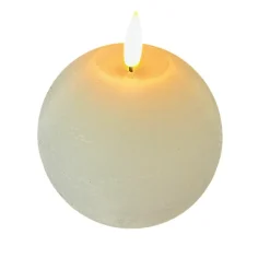 STERNTALER Julepynt|Vinduesdekoration>LED-vokslys, hvid, højde 11 cm, kugle, batteri