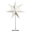 STERNTALER papirstjerne, hvid, 7-takket, Ø 45 cm, højde 70 cm