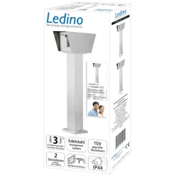 Stikkontaktkolonne Connect L2 med 2 stikkontakter, stål^Ledino New