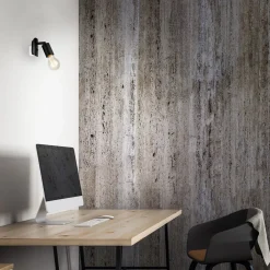 Briloner Stikkontaktlampe Batita Retro, IP20, sort