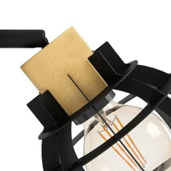 EGLO Stillington 1 væglampe af stål med trædetalje