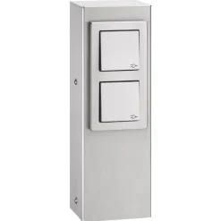 LCD Stål stikkontakt 021, 4-foldig