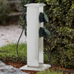 Stål stikkontaktkolonne Park 4^EGLO Sale