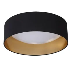 Stof loftslampen Coleen i sort, gylden inden i^Lindby Sale