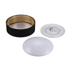 Stof loftslampen Coleen i sort, gylden inden i^Lindby Sale