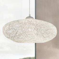 EGLO Pendellamper>Stof-pendellampe Campilo i hvid