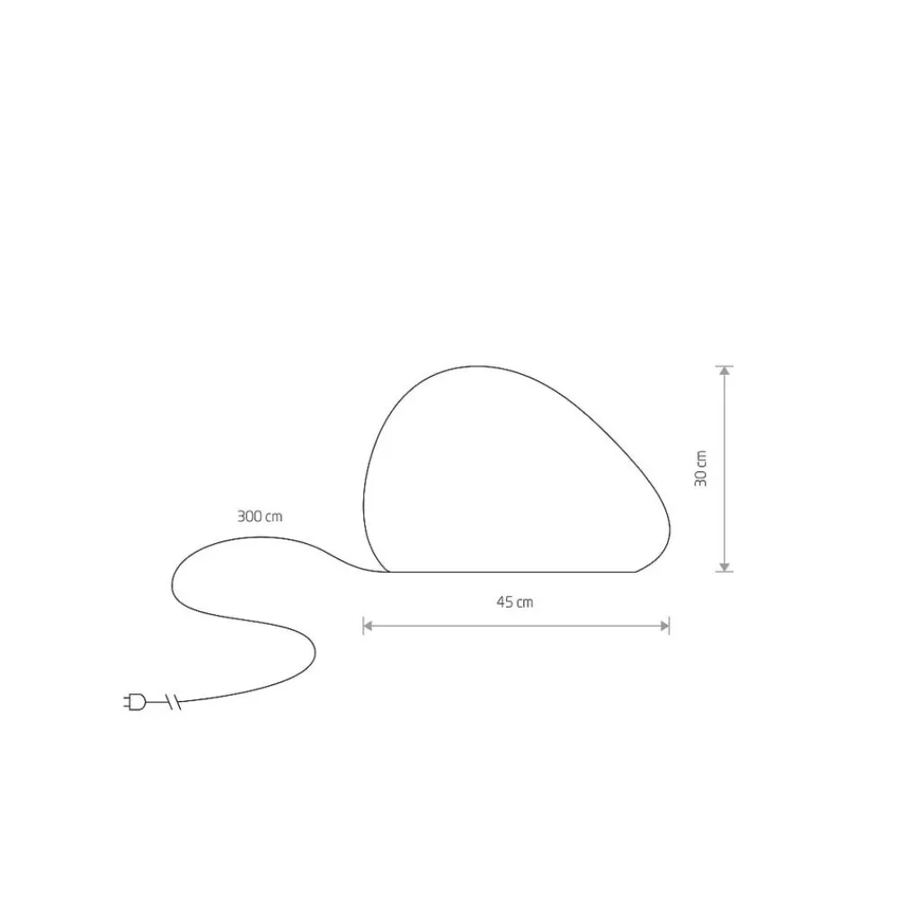Nowodvorski Lighting Stone S udendørslampe, 45 x 30 cm, hvid, plast, IP44