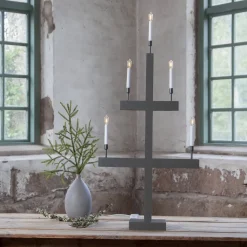 Storm vinduesstage, 5 lyskilder, 118 cm, mørkegrå^STAR TRADING