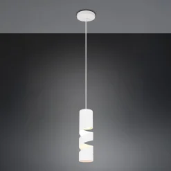 Trio Lighting Stream hængelampe, hvid, Ø 8 cm, metal, GU10