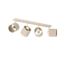 Argon Suerte loftlampe, cremehvid, hørtekstil, 4 lyskilder