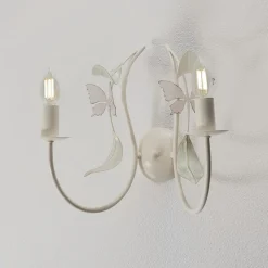 Luminex Væglamper>Summer væglampe, hvid/grøn/pink, bredde 25 cm, stål, 2 lyskilder