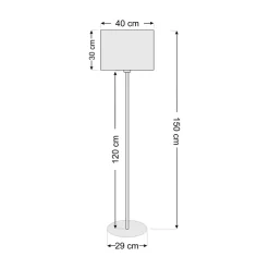 Susan gulvlampe, hvid/beige/guld^Maco Design Online