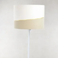 Susan gulvlampe, hvid/beige/guld^Maco Design Online