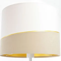 Susan gulvlampe, hvid/beige/guld^Maco Design Online
