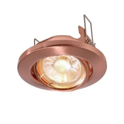 Deko-Light Indbygningsspots|Spotlights>Svingbar lavsp.-mont.ring 68er, børstet kobber