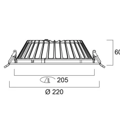 Sylvania Indbygningsspots>LED-downlight Insaver Slim, Ø 20,5 cm, 840