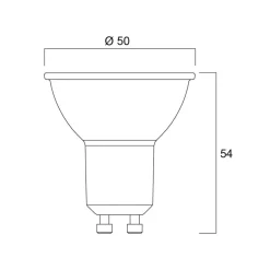 Sylvania Led Pærer>LED-reflektorpære GU10 6W 3.000K 36° 600 lm glas