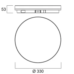 Start Surface Slim loftlampe, Ø 33 cm, IP54, dæmpbar.^Sylvania Outlet
