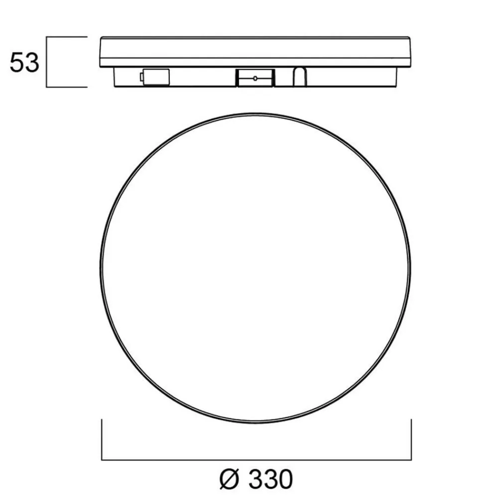 Start Surface Slim loftlampe, Ø 33 cm, IP54, dæmpbar.^Sylvania Outlet