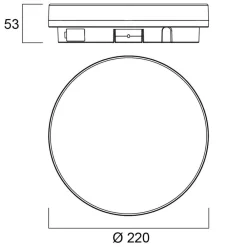Sylvania Start Surface Slim loftlampe, Ø 22 cm, IP54, dæmpbar.