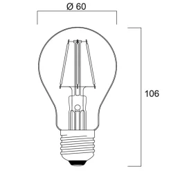 ToLEDo Retro LED-pære E27 4,1W orange^Sylvania