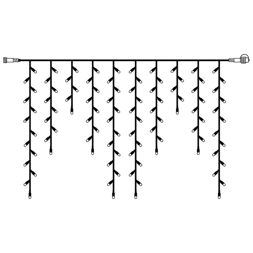 System 24 - udbygningskæde, LED-istapper, 2 x 1 m^STAR TRADING Discount