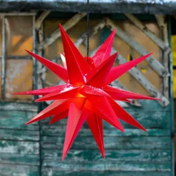 18-tak XL- plast stjerne til ude brug - rød^STERNTALER Hot