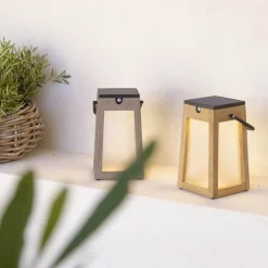 Tecka soldrevet LED-lanterne, bærbar, DuraTek 25cm^Les Jardins Best