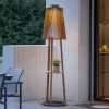 Les Jardins Tecka sol-gulvlampe med sensor, teak