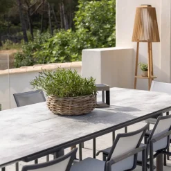 Les Jardins Tecka sol-gulvlampe med sensor, teak