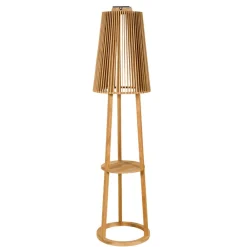 Les Jardins Tecka sol-gulvlampe med sensor, teak