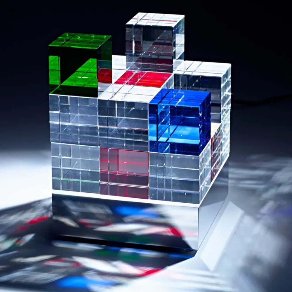 TECNOLUMEN Arbejdsrum/Kontor|Bordlamper>Cubelight Move bordlampe, farverig