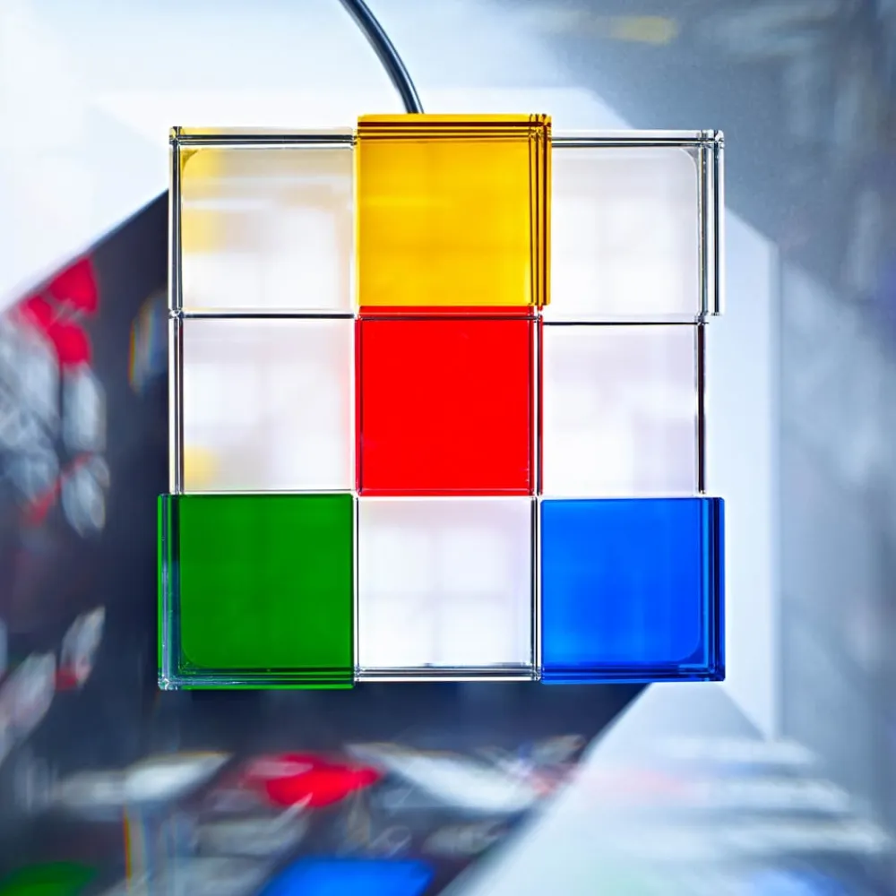 TECNOLUMEN Arbejdsrum/Kontor|Bordlamper>Cubelight Move bordlampe, farverig