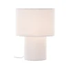 Teddy bordlampe, hvid, højde 30 cm, stof/metal^Brilliant Outlet