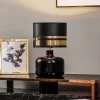 Tekstil bordlampe Bodo, sort-guld^Argon Discount