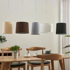 Lindby Tekstil hængelampe Hermina, 5 lyskilder