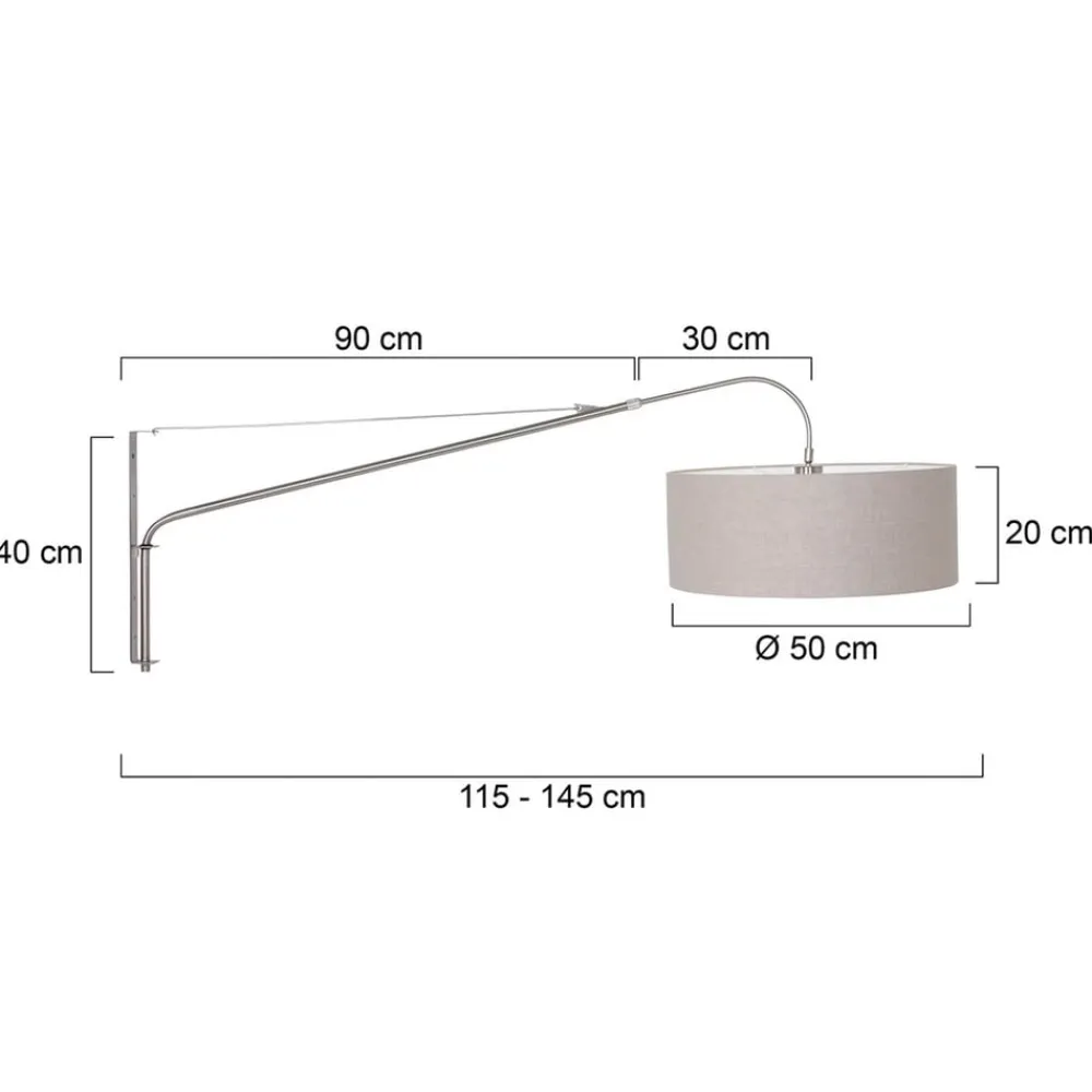 Steinhauer Væglamper|Væglamper>Tekstil-væglampe Elegant Classy sølv/grøngrå