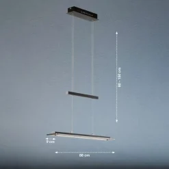 FISCHER & HONSEL Tenso TW LED-hængelampe med dæmper, sort, 88cm