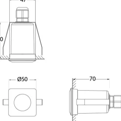Fumagalli Teresa indbygningslampe sort/frostet 3.000 K