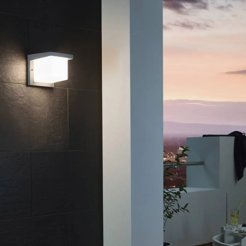 EGLO Væglamper>Terningeformet LED-udendørsvæglampe Desella