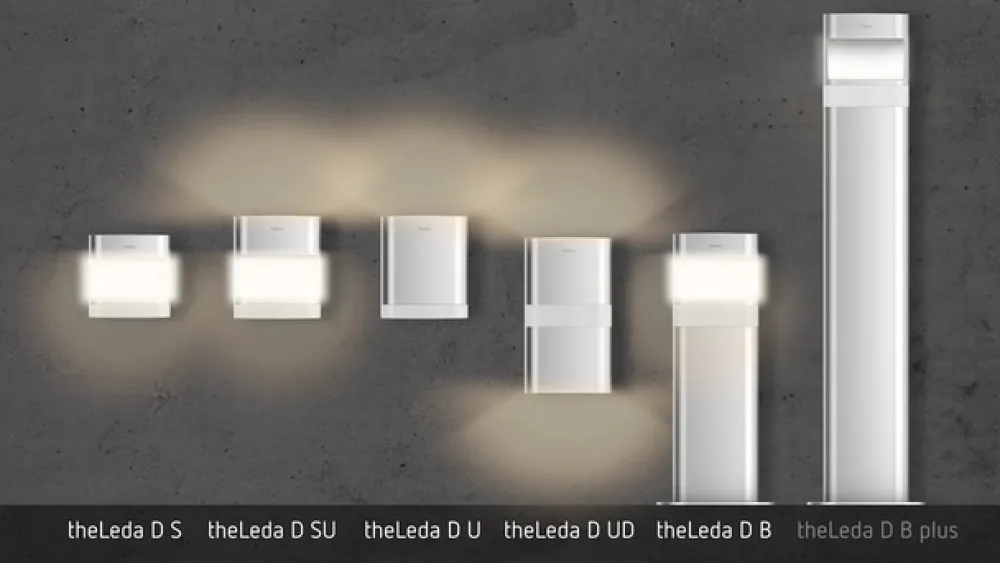 theLeda D S AL udendørs væglampe PIR-sensor^Theben Discount