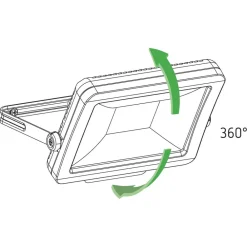 Theben udendørs LED-spot theLeda B100L W, hvid, 3000K, 100 W