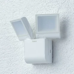 udendørs LED-væglampe theLeda S17-100L, hvid, 2 lyskilder.^Theben