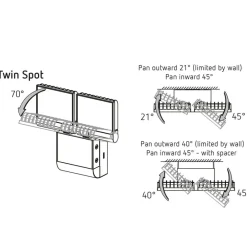 Theben udendørs LED-væglampe theLeda S17-100, hvid, sensor